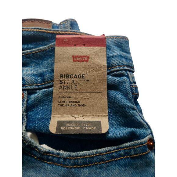 LEVI'S Ribcage Straight Ankle Stretch Denim Jeans Women sz 29 NWT | MSRP $98 - Picture 8 of 8